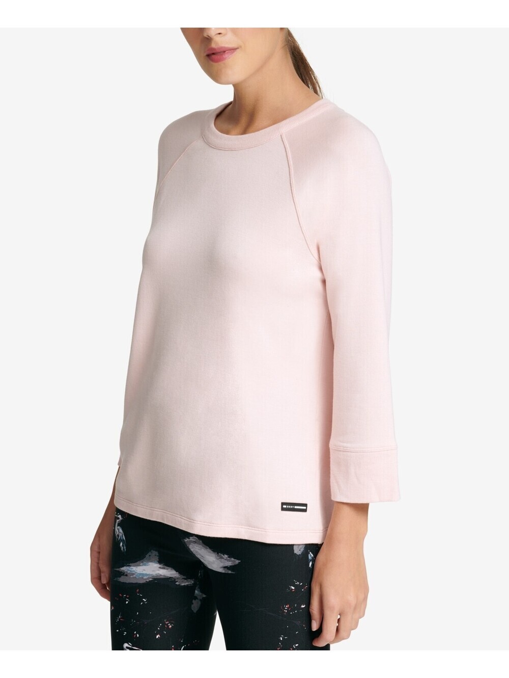 DKNY Womens Sport Ribbed-Knit Tie-Back Top Size S